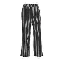 LOLALIZA gestreepte wide leg palazzo broek zwart - thumbnail