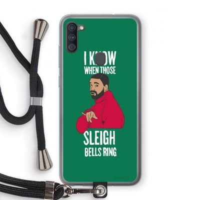 Sleigh Bells Ring: Samsung Galaxy A11 Transparant Hoesje met koord