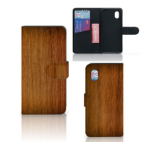 Alcatel 1B (2020) Book Style Case Donker Hout - thumbnail