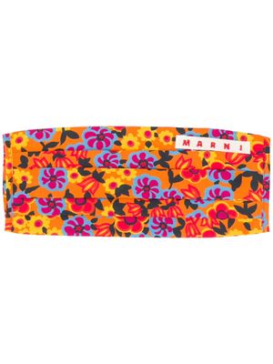 Marni masque à fleurs - Orange