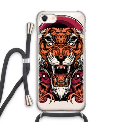 Tiger and Rattlesnakes: iPhone 7 Transparant Hoesje met koord