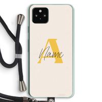 Amber Script: Pixel 5a 5G Transparant Hoesje met koord