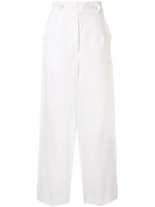 Bambah pantalon ample à taille haute - Blanc