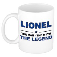Naam cadeau mok/ beker Lionel The man, The myth the legend 300 ml   -