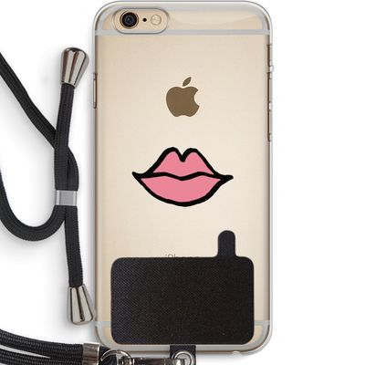 Kusje: iPhone 6 PLUS / 6S PLUS Transparant Hoesje met koord