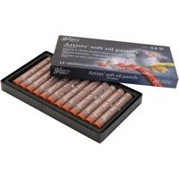 Gallery Oliepastel, L: 7 cm, d 11 mm, dikte 11 mm, burnt orange, 12 stuk/ 1 doos