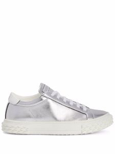 Giuseppe Zanotti baskets Ecoblabber à effet métallisé - Gris