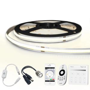 9 meter helder wit led strip cob met 384 leds per meter - complete set