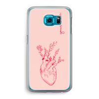 Blooming Heart: Samsung Galaxy S6 Transparant Hoesje - thumbnail