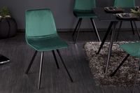 Retro stoel AMSTERDAM STOEL smaragdgroen fluweel design klassieker - 39918 - thumbnail