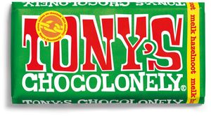 Tony&apos;s Chocolonely chocoladereep, 180g, hazelnoot