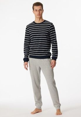 Schiesser Schiesser Pyjama Long nightblue 180844 50/M