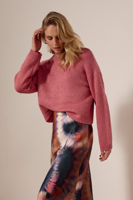 Tramontana Turtle-Neck Lurex Jumper | Rosewood