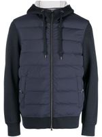 Herno zip-up hooded down jacket - Bleu