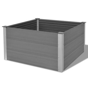 VidaXL Plantenbak verhoogd 100x100x54 cm hkc grijs