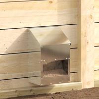 VidaXL Kip voerbak zilver 21 x 16 x 33 cm gegalvaniseerd staal