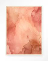 Urban Cotton Wandkleed 'Flowing Pink' 110 x 145cm in Floating Frame - off white