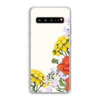Wilde bloemen: Samsung Galaxy S10 5G Transparant Hoesje