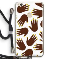 Hands dark: Huawei Ascend P8 Lite (2017) Transparant Hoesje met koord