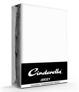 Cinderella Jersey Hoeslaken White-90 x 210/220 cm