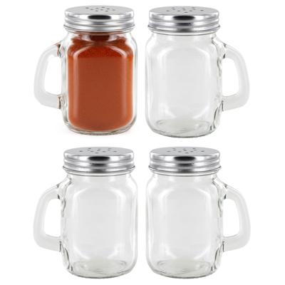 Home Deco Factorykruidenpotje - 4x - glas - 120 ml - transparant - kruidenstrooier Home Deco Factorykruidenpotje - 4x - glas - 120 ml - transparant - kruidenstrooier