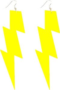 Eightees Oorbellen Flash neon geel