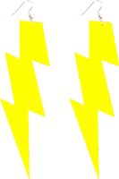 Eightees Oorbellen Flash neon geel