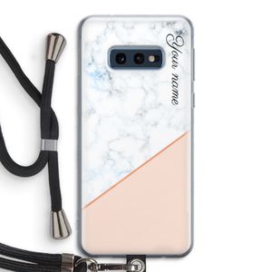 Marmer in stijl: Samsung Galaxy S10e Transparant Hoesje met koord