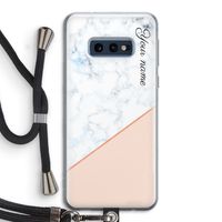 Marmer in stijl: Samsung Galaxy S10e Transparant Hoesje met koord