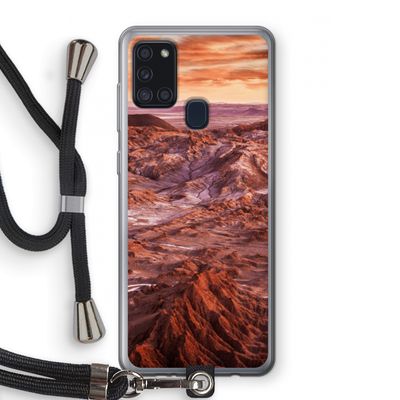 Mars: Samsung Galaxy A21s Transparant Hoesje met koord