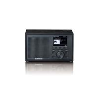 LENCO DAR-017BK - Compacte en stijlvolle DAB+/FM radio met Bluetooth® en houten behuizing - Radio op batterijen en lichtnet
