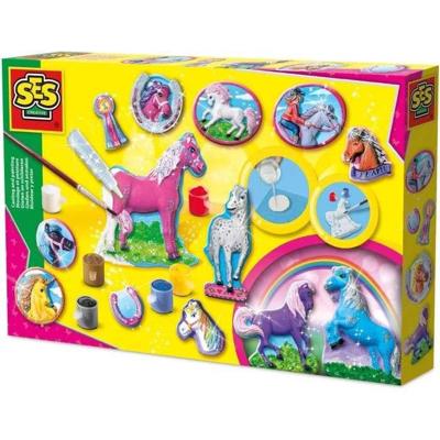 SES CREATIVE Vormen en schilderen - Fantasiepaarden