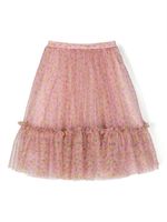 Philosophy Di Lorenzo Serafini Kids jupe en tulle à fleurs - Rose