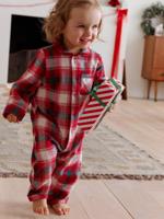 Flanellen babypyjama, kerstcapsule rood