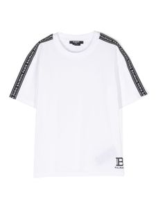 Balmain Kids t-shirt en coton à logo imprimé - Blanc