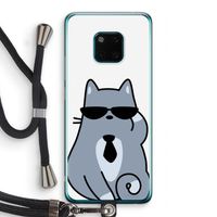 Cool cat: Huawei Mate 20 Pro Transparant Hoesje met koord
