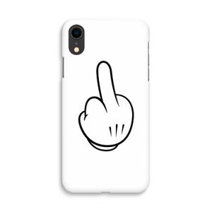 Middle finger white: iPhone XR Volledig Geprint Hoesje