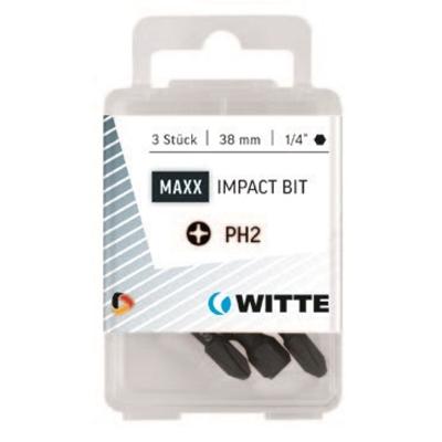 Witte phillips bit MAXX Impact [3x] - 1/4&apos;&apos; - PH 2 - 38mm