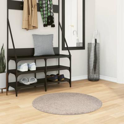 VidaXL Vloerkleed pamplona shaggy hoogpolig modern ø 80 cm beige