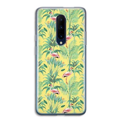 Flamingo party: OnePlus 7 Pro Transparant Hoesje