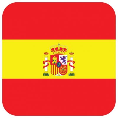 Bierviltjes Spanje - 15x st - vierkant - 9,5 cm - Spaanse vlag viltjes - Onderzetters