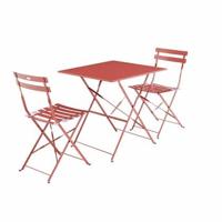 sweeek - Vierkante bistroset 2 stoelen