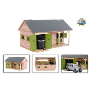 Kids Globe globe paardenstal met 2 boxen en berging 1:32