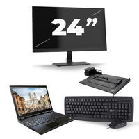 Lenovo ThinkPad L560 - Intel Core i5-6e Generatie - 15 inch - 8GB RAM - 256GB SSD - Windows 11 + 1x 24 inch Monitor