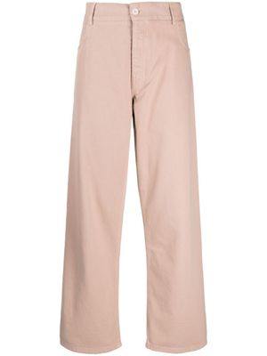 Baserange jean droit Indre à taille haute - Marron