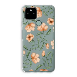 Peachy flowers: Google Pixel 5 Transparant Hoesje