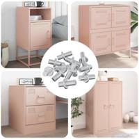 VidaXL Plankhaak 12 pcs zilver 8,6 x 8,6 x 14,6 mm staal