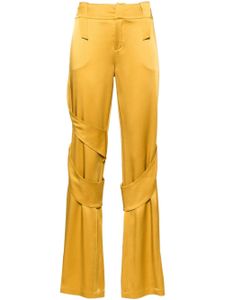 Blumarine pantalon cargo ample à fini satiné - Jaune