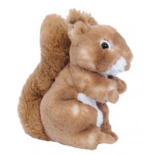 Pluche eekhoorn knuffel - bruin - 20 cm   -