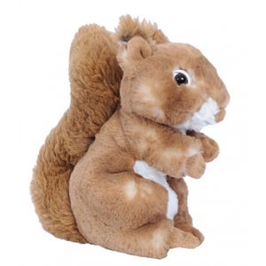 Pluche eekhoorn knuffel - bruin - 20 cm